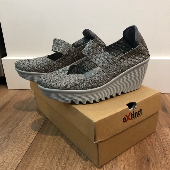 Stylish silver wedge shoes. No outside emailing of pics so don’t ask please. - Picture 2 of 5